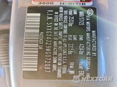 Zdjęcie 12 z 12 samochodu: 2021 KIA K5 EX VIN:5XXG34J29MG072087 - miniatura