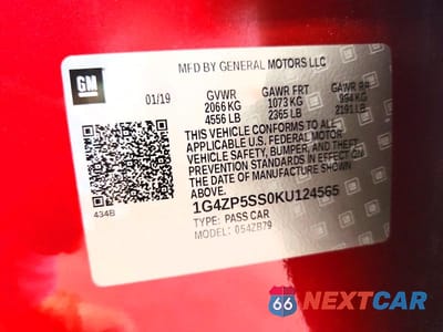 Zdjęcie 12 z 12 samochodu: 2019 BUICK LACROSSE ESSENCE VIN:1G4ZP5SS0KU124565 - miniatura