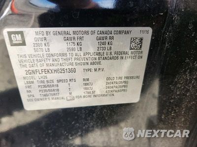 Zdjęcie 13 z 13 samochodu: 2017 CHEVROLET EQUINOX LT VIN:2GNFLFEKXH6251360 - miniatura
