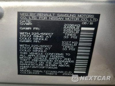 Zdjęcie 13 z 13 samochodu: 2016 NISSAN ROGUE SV VIN:KNMAT2MT0GP736126 - miniatura