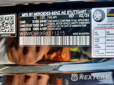 Zdjęcie 13 z 13 samochodu: 2024 MERCEDES-BENZ G 550 VIN:W1NYC6BJXRX511215 - miniatura