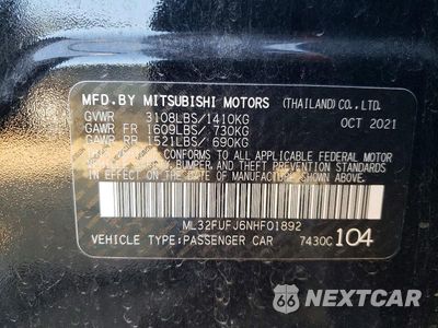 Zdjęcie 13 z 13 samochodu: 2022 MITSUBISHI MIRAGE G4 ES VIN:ML32FUFJ6NHF01892 - miniatura