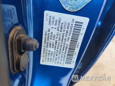 Zdjęcie 12 z 12 samochodu: 2013 HONDA CIVIC LX VIN:2HGFB2F59DH598210 - miniatura