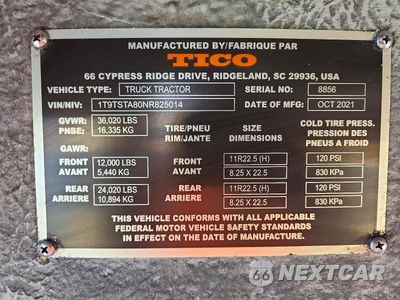 Zdjęcie 12 z 13 samochodu: 2022 TERMINAL INVESTMENT CORP YARD TRUCK VIN:1T9TSTA80NR825014 - miniatura