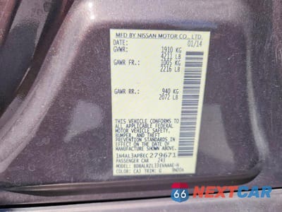 Zdjęcie 12 z 12 samochodu: 2014 NISSAN ALTIMA 2.5 S VIN:1N4AL3AP8EC279671 - miniatura