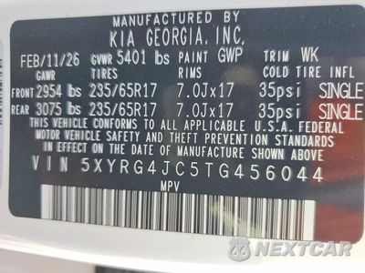 Zdjęcie 13 z 13 samochodu: 2026 KIA SORENTO LX VIN:5XYRG4JC5TG456044 - miniatura