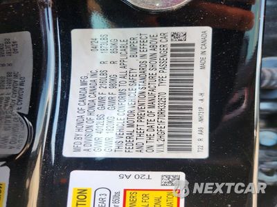 Zdjęcie 12 z 12 samochodu: 2024 HONDA CIVIC EX VIN:2HGFE1F70RH332570 - miniatura