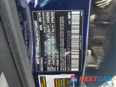 Zdjęcie 13 z 13 samochodu: 2015 MERCEDES-BENZ GLK 250 BLUETEC VIN:WDCGG0EB9FG372368 - miniatura