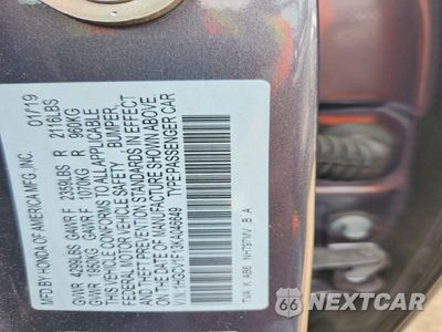 Zdjęcie 12 z 12 samochodu: 2019 HONDA ACCORD LX VIN:1HGCV1F13KA046649 - miniatura