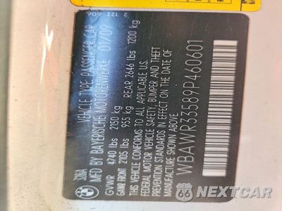 Zdjęcie 12 z 12 samochodu: 2009 BMW 328 I SULEV VIN:WBAWR33589P460601 - miniatura