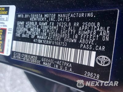 Zdjęcie 12 z 12 samochodu: 2015 TOYOTA AVALON LIMITED VIN:4T1BK1EB9FU168753 - miniatura