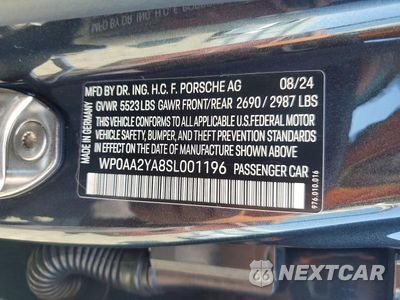 Zdjęcie 12 z 12 samochodu: 2025 PORSCHE PANAMERA BASE VIN:WP0AA2YA8SL001196 - miniatura