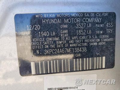 Zdjęcie 12 z 12 samochodu: 2021 HYUNDAI ACCENT SE VIN:3KPC24A67ME138438 - miniatura