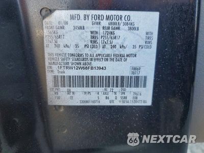 Zdjęcie 13 z 13 samochodu: 2008 FORD F150 SUPERCREW VIN:1FTRW12W68FB13943 - miniatura