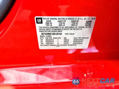 Zdjęcie 13 z 13 samochodu: 2016 GMC SIERRA K1500 SLE VIN:3GTU2MEC1GG125164 - miniatura