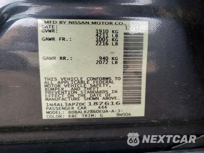 Zdjęcie 13 z 13 samochodu: 2013 NISSAN ALTIMA 2.5 VIN:1N4AL3AP2DC187616 - miniatura
