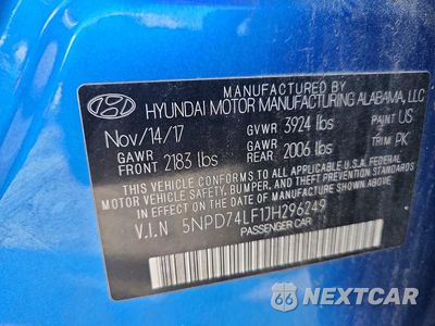 Zdjęcie 12 z 12 samochodu: 2018 HYUNDAI ELANTRA SE VIN:5NPD74LF1JH296249 - miniatura