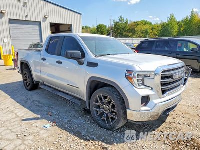 Czwarte zdjęcie samochodu z boku: 2021 GMC SIERRA C1500 VIN:1GTR8AEK5MZ161686 - miniatura