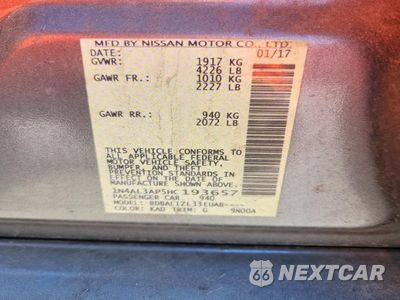 Zdjęcie 12 z 12 samochodu: 2017 NISSAN ALTIMA 2.5 SV VIN:1N4AL3AP5HC193657 - miniatura