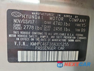 Zdjęcie 12 z 12 samochodu: 2008 HYUNDAI AZERA LIMITED VIN:KMHFC46F38A305255 - miniatura
