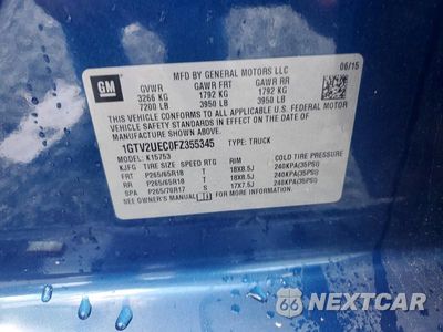 Zdjęcie 12 z 12 samochodu: 2015 GMC SIERRA K1500 SLE VIN:1GTV2UEC0FZ355345 - miniatura