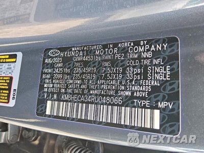 Piąte zdjęcie samochodu w środku: 2024 HYUNDAI KONA LIMITED VIN:KM8HECA34RU048066 - miniatura