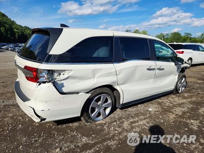 Trzecie zdjęcie samochodu z tyłu: 2019 HONDA ODYSSEY EXL VIN:5FNRL6H71KB021687 - miniatura