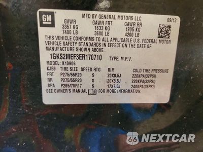Zdjęcie 13 z 13 samochodu: 2014 GMC YUKON XL DENALI VIN:1GKS2MEF3ER170710 - miniatura