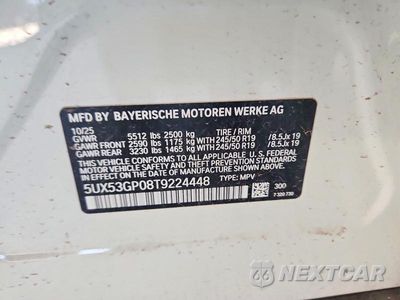 Zdjęcie 12 z 12 samochodu: 2026 BMW X3 30 XDRIVE VIN:5UX53GP08T9224448 - miniatura
