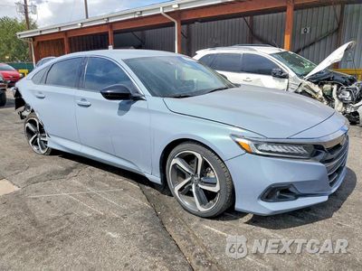 Czwarte zdjęcie samochodu z boku: 2021 HONDA ACCORD SPORT VIN:1HGCV1F35MA022213 - miniatura