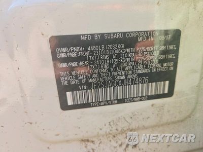 Zdjęcie 12 z 12 samochodu: 2018 SUBARU FORESTER 2.5I PREMIUM VIN:JF2SJAGCXJH474876 - miniatura
