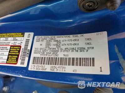 Zdjęcie 12 z 12 samochodu: 2018 TOYOTA TUNDRA CREWMAX SR5 VIN:5TFDY5F16JX712562 - miniatura