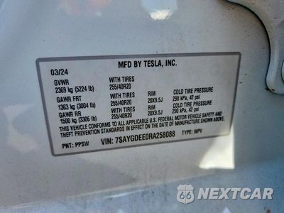Zdjęcie 13 z 13 samochodu: 2024 TESLA MODEL Y VIN:7SAYGDEE0RA258088 - miniatura