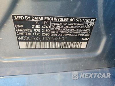 Zdjęcie 12 z 12 samochodu: 2004 MERCEDES-BENZ E 320 VIN:WDBUF65J34A452902 - miniatura