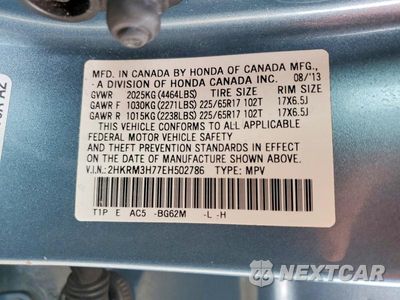 Zdjęcie 14 z 14 samochodu: 2014 HONDA CR-V EXL VIN:2HKRM3H77EH502786 - miniatura