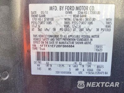Zdjęcie 12 z 12 samochodu: 2011 FORD F150 SUPER CAB VIN:1FTFX1EF2BFB66884 - miniatura