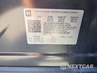 Zdjęcie 13 z 13 samochodu: 2022 CHEVROLET EQUINOX LT VIN:2GNAXUEV1N6156226 - miniatura