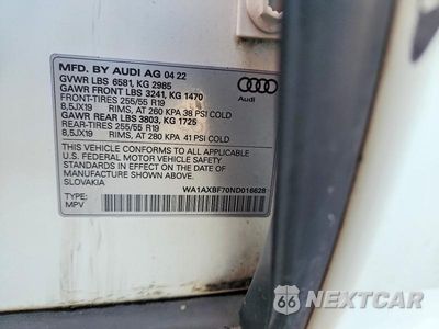 Zdjęcie 13 z 13 samochodu: 2022 AUDI Q7 PREMIUM VIN:WA1AXBF70ND016628 - miniatura