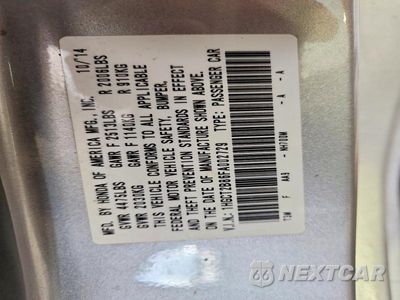 Zdjęcie 12 z 12 samochodu: 2015 HONDA ACCORD EXL VIN:1HGCT2B86FA002729 - miniatura
