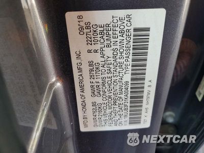 Zdjęcie 12 z 12 samochodu: 2019 ACURA TLX VIN:19UUB3F31KA004099 - miniatura