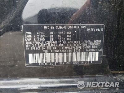 Zdjęcie 13 z 13 samochodu: 2019 SUBARU IMPREZA VIN:4S3GKAA6XK3618039 - miniatura