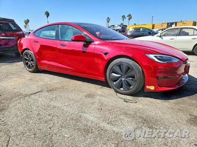 Czwarte zdjęcie samochodu z boku: 2022 TESLA MODEL S VIN:5YJSA1E61NF470636 - miniatura