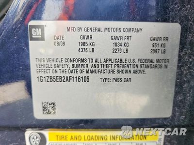 Zdjęcie 12 z 12 samochodu: 2010 CHEVROLET MALIBU LS VIN:1G1ZB5EB2AF116106 - miniatura