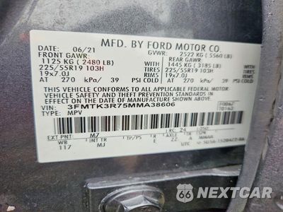 Zdjęcie 12 z 12 samochodu: 2021 FORD MUSTANG MACH-E PREMIUM VIN:3FMTK3R75MMA38606 - miniatura