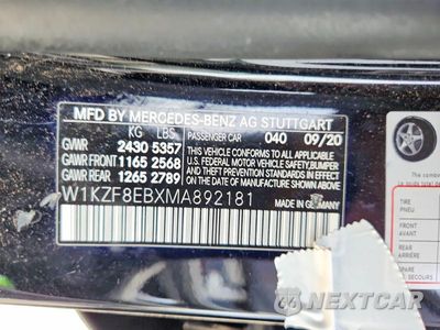 Zdjęcie 12 z 12 samochodu: 2021 MERCEDES-BENZ E 350 4MATIC VIN:W1KZF8EBXMA892181 - miniatura