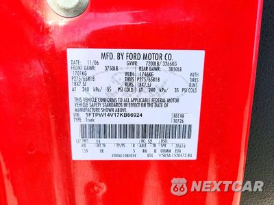 Zdjęcie 12 z 12 samochodu: 2007 FORD F150 SUPERCREW VIN:1FTPW14V17KB66924 - miniatura