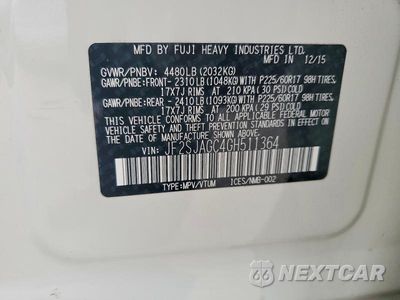 Zdjęcie 13 z 13 samochodu: 2016 SUBARU FORESTER 2.5I PREMIUM VIN:JF2SJAGC4GH511364 - miniatura