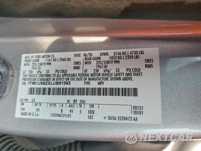 Zdjęcie 14 z 14 samochodu: 2020 FORD ESCAPE SE SPORT VIN:1FMCU9BZXLUB81585 - miniatura
