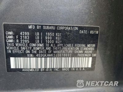 Zdjęcie 13 z 13 samochodu: 2018 SUBARU IMPREZA SPORT VIN:4S3GKAM62J3618692 - miniatura