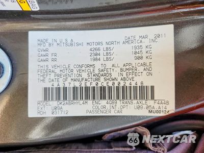 Zdjęcie 12 z 12 samochodu: 2012 MITSUBISHI ECLIPSE SPYDER GS VIN:4A37L2EF0CE002446 - miniatura
